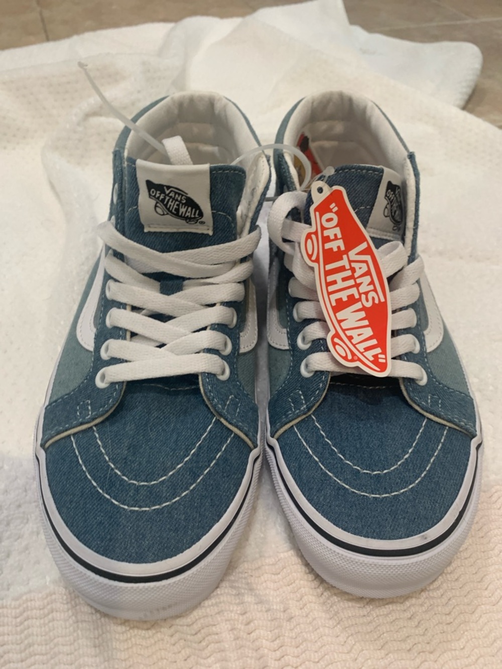 Vans Skool Unisex Sneakers - Denim Blue & White